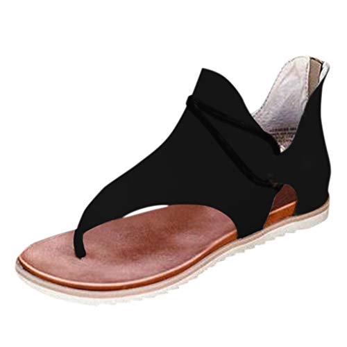 Sandalias Mujer Verano 2020 Planas Moda Retro Roma Sandalias de Vestir Playa Chanclas para Mujer Zapatos Sandalias de Punta Abierta Bohemia Casual Sandalias Fiesta Cómodo Chanclas Flip Flop vpass