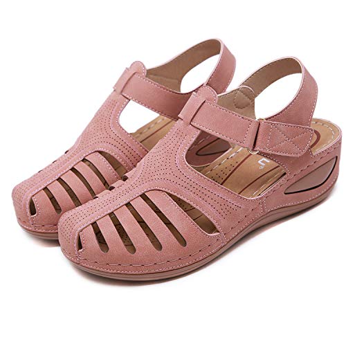 Sandalias Mujer Verano Cuña Sandalias Cerradas Cómodos Casual Zapatos de Playa