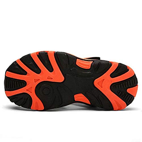 Sandalias Niños Trekking Senderismo Sandalias Deportivas Al Aire Libre Velcro Sandalias Punta Cerrada Verano Sandalias Naranja 30