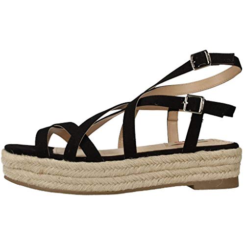 Sandalias Planas Mustang 58965 Tessyna Negras