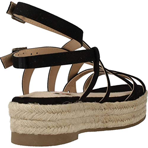 Sandalias Planas Mustang 58965 Tessyna Negras