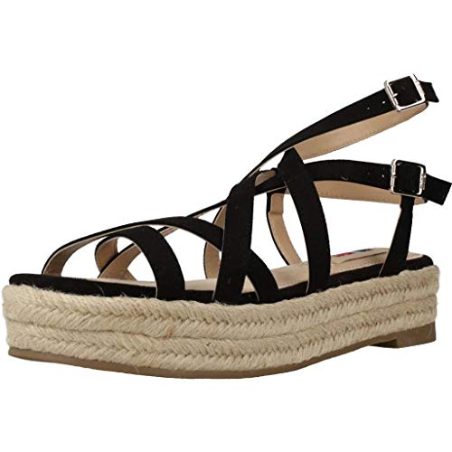Sandalias Planas Mustang 58965 Tessyna Negras