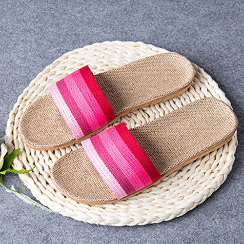 Sandalias y Chancletas Mujer Bohemias Zapatillas Plataforma Antideslizante para Interior y Al Aire libr Verano Sandalias de Punta Abierta Playa Rojo riou