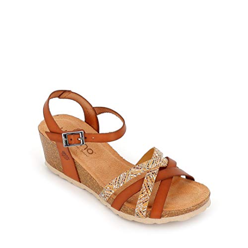 Sandalias Yokono Cadiz Nuez para Mujer 38 marrón