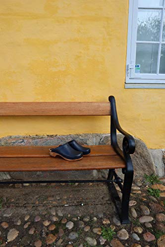 Sanita Zuecos abiertos Lars | Original hechos a mano | Zuecos de madera para hombre, color Azul, talla 45 EU