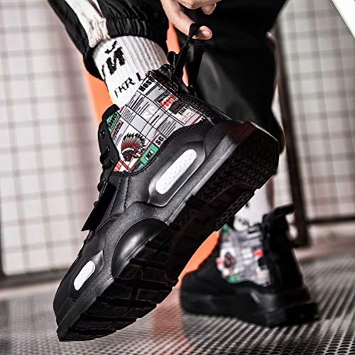 SANNAX Zapatillas de Deporte de Moda para Hombre Zapatillas Altas Zapatillas de Correr Casuales Zapatos Ligeros y Transpirables para Caminar Zapatillas Deportivas Antideslizantes Bbotas