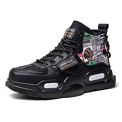 SANNAX Zapatillas de Deporte de Moda para Hombre Zapatillas Altas Zapatillas de Correr Casuales Zapatos Ligeros y Transpirables para Caminar Zapatillas Deportivas Antideslizantes Bbotas