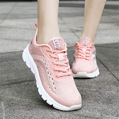 SANNAX Zapatos Mujer Zapatillas Casuales Zapatos Planos Correr Gimnasio Sneakers Zapatillas Deportivas Transpirables Cómoda