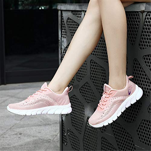 SANNAX Zapatos Mujer Zapatillas Casuales Zapatos Planos Correr Gimnasio Sneakers Zapatillas Deportivas Transpirables Cómoda