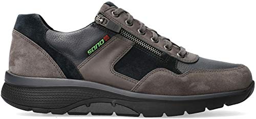 Sano by Mephisto Amory Zapatillas de Cuero y Ante para Hombre - Corte Ancho (Gris, 45.5 EU, 45.5)