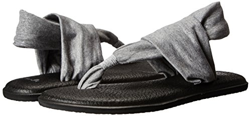 Sanuk Yoga Sling 2 Metallic, Sandalia Mujer, Plata, 42 EU