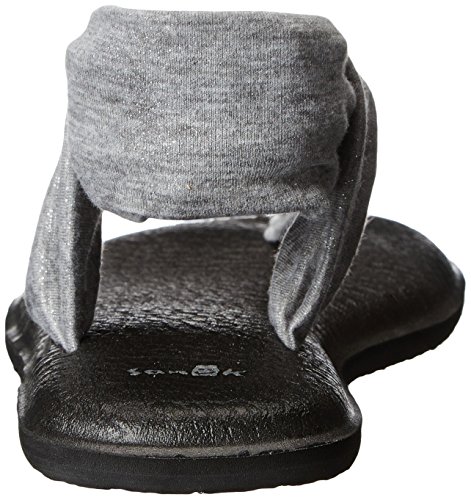 Sanuk Yoga Sling 2 Metallic, Sandalia Mujer, Plata, 42 EU