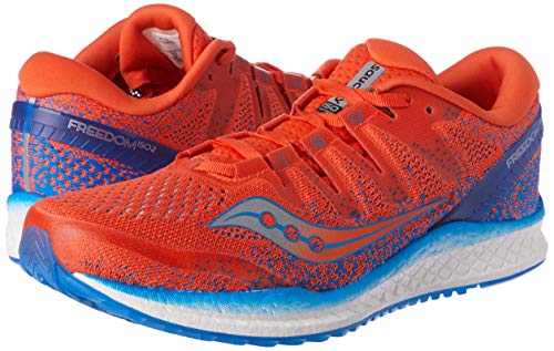 Saucony Freedom ISO 2, Zapatillas de Running Hombre, Naranja (Orange/Blue 36), 42.5 EU