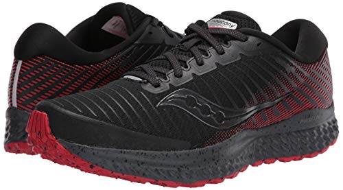 Saucony Guide 13 TR Zapatillas para Correr sobre Camino de Tierra o Montaña con Soporte Neutral para Hombre Negro Rojo, Negro (Black Red), 42 EU