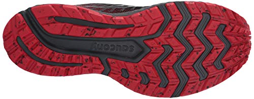 Saucony Guide 13 TR Zapatillas para Correr sobre Camino de Tierra o Montaña con Soporte Neutral para Hombre Negro Rojo, Negro (Black Red), 42 EU