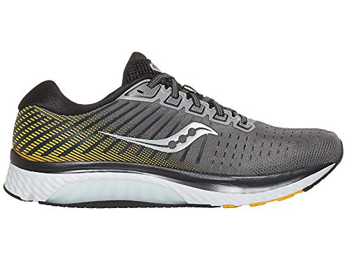 Saucony Guide 13, Zapatillas de Atletismo Hombre, Gris Amarillo, 42 EU