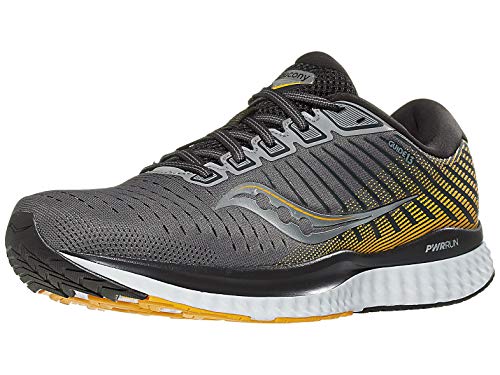 Saucony Guide 13, Zapatillas de Atletismo Hombre, Gris Amarillo, 42 EU