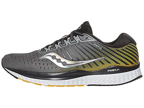 Saucony Guide 13, Zapatillas de Atletismo Hombre, Gris Amarillo, 42 EU