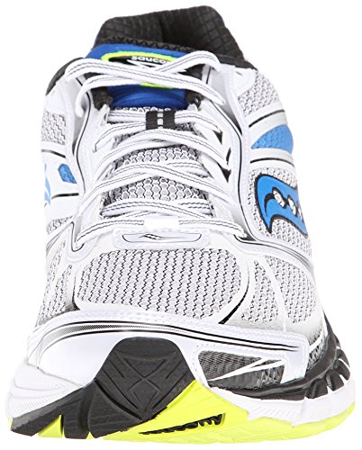 SAUCONY Guide 8 Zapatilla de Running Caballero, Blanco/Azul, 46
