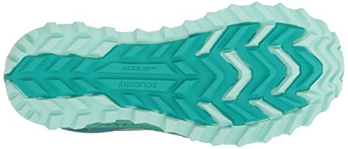 Saucony Xodus ISO 3 W, Zapatillas de Running Mujer, Multicolor (Green/Acqua 35), 41 EU