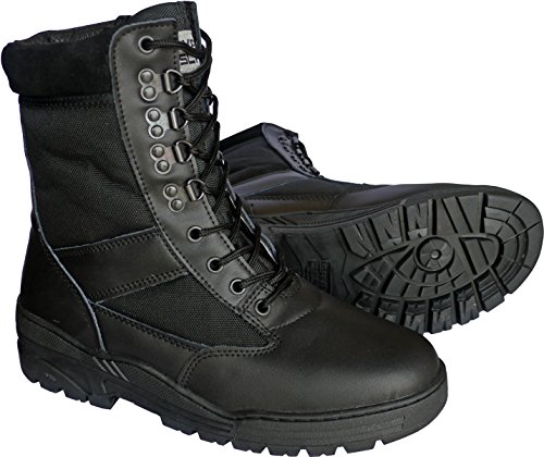 Savage Island Botas Negras Piel Tipo Militar, 42 EU