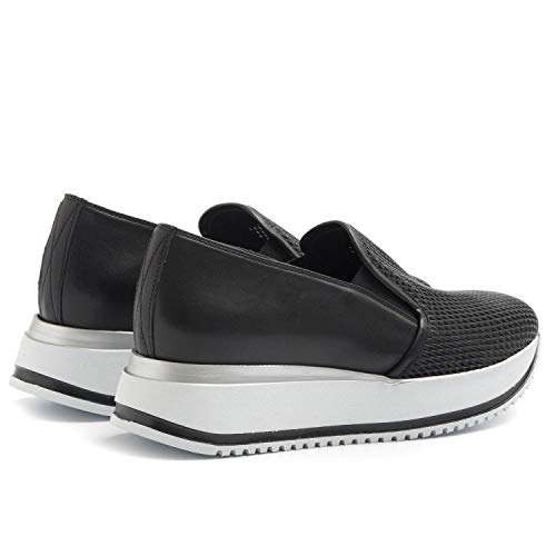 SAX - Low Wedge Slip on in Black Leather - 21603MADRAS Nero - 40
