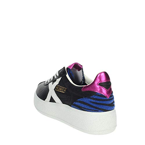 Scarpe Donna Munich Sneaker Mod. Barru Sky in Pelle Nero Pink 040 DS20MU08