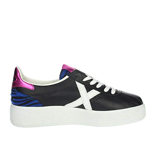 Scarpe Donna Munich Sneaker Mod. Barru Sky in Pelle Nero Pink 040 DS20MU08