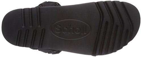 Scholl New Track Black, Sandalias Unisex Adulto, Negro-Negro, 38 EU