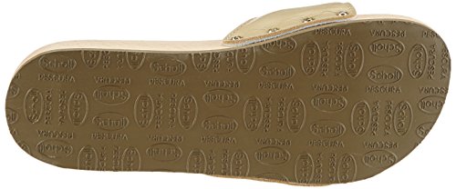 Scholl PESCURA Flat sand - Zuecos adultos unisex, Beige (sand), 43