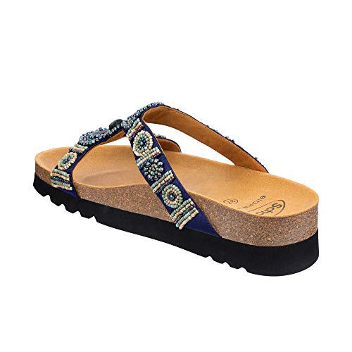 Scholl Sandalias sin Tira New Bogota' Wedge Azul 40