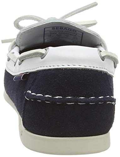 Sebago Nina Suede Lea W, Náuticos Mujer, Multicolor (Blue Navy/White A1z), 35 EU