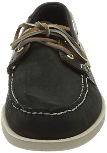 Sebago Portland Spinnaker NBK FGL, Zapatos de Barco Hombre, Marrón Black Dk Brown, 41 EU