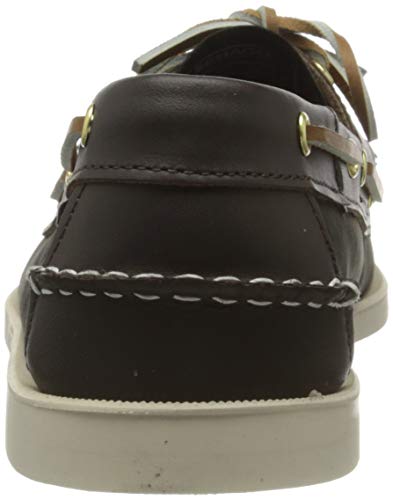 Sebago Portland Spinnaker NBK FGL, Zapatos de Barco Hombre, Marrón Black Dk Brown, 41 EU