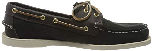 Sebago Portland Spinnaker NBK FGL, Zapatos de Barco Hombre, Marrón Black Dk Brown, 41 EU