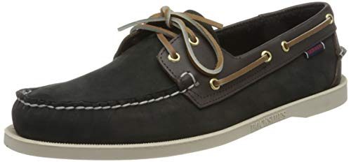 Sebago Portland Spinnaker NBK FGL, Zapatos de Barco Hombre, Marrón Black Dk Brown, 41 EU