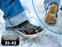 Semptec Urban Survival Technology Cadenas de Nieve para Calzado: 1 par de Cadenas de Zapatos para Todo Tipo de Calzado, Tallas 35-43 (Cadenas para Zapatos)