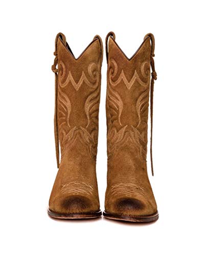 Sendra Boots Bota Cowboy Para Mujer 11627 Debora En Serraje Usado Modelo 11627DSERRAJE Color Tostado (Nutria) (numeric_40)