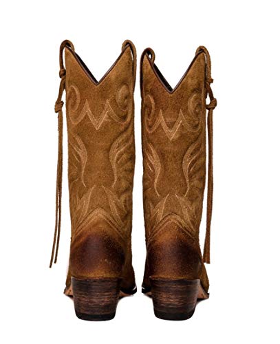 Sendra Boots Bota Cowboy Para Mujer 11627 Debora En Serraje Usado Modelo 11627DSERRAJE Color Tostado (Nutria) (numeric_40)