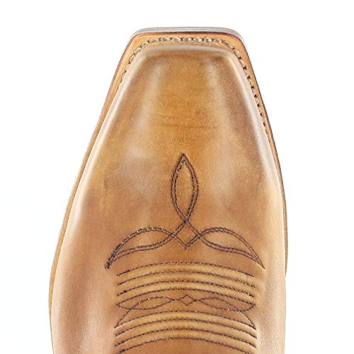 Sendra Boots Botas de Cowboy 2073 Bronson Camello de piel para hombre, color Beige, talla 47 EU