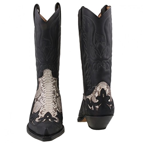 Sendra Boots - Botas de cuero para hombre, color negro, talla 42