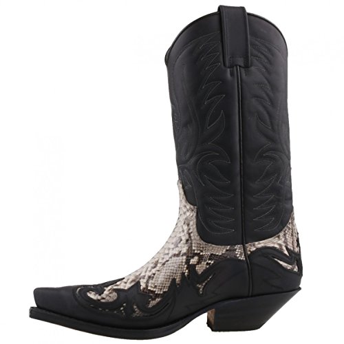 Sendra Boots - Botas de cuero para hombre, color negro, talla 42