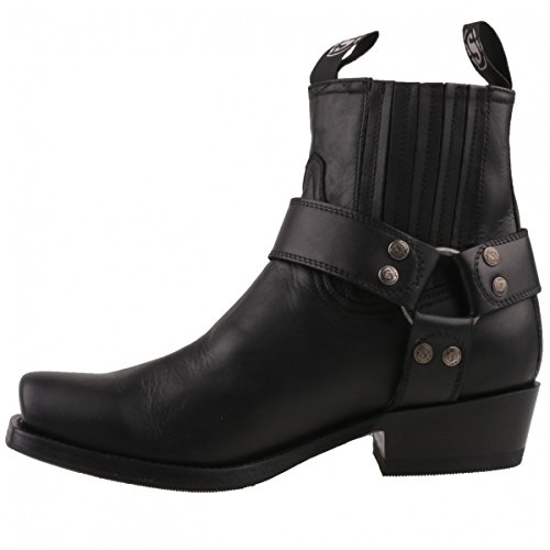 Sendra Boots - Botas estilo motero de cuero mujer, color negro, talla 45 EU