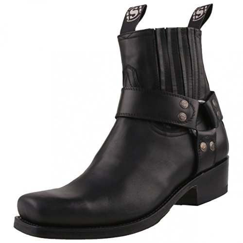 Sendra Boots - Botas estilo motero de cuero mujer, color negro, talla 45 EU