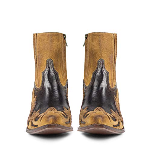 Sendra Boots Botín Cowboy 16598 Lula En Serraje Y Cuero Modelo 16598 Lula Serraje/Barbados Color Marron (Numeric_37)