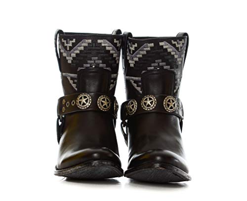 Sendra Boots Botín Western 11418 Sara Salvaje con ARNES Y Bordados (39 EU, MUSHIO)