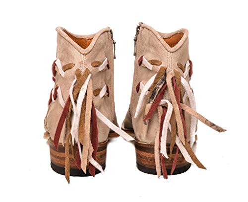 Sendra Boots Botín Western 13481 Coco en Serraje con pasados Indios en Contraste (36 EU, FIRENCE Bamby)