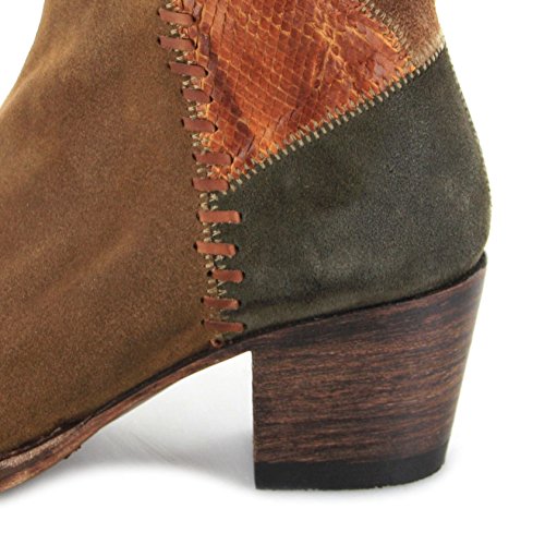 Sendra Boots Keira 13847 Rovere Fawn - Botines de piel para mujer, color marrón, color Marrón, talla 36 EU