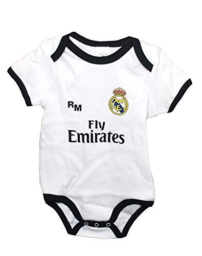 Set 3 Body Real Madrid Niños - Producto Oficial - Temporada 2018/2019 - Primera, Segunda y Tercera Equipación (1 Mes)