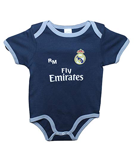 Set 3 Body Real Madrid Niños - Producto Oficial - Temporada 2018/2019 - Primera, Segunda y Tercera Equipación (1 Mes)
